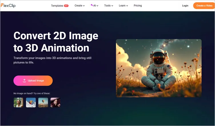 FlexClp 3D Photo Animation Tool for Camera Movement Effect